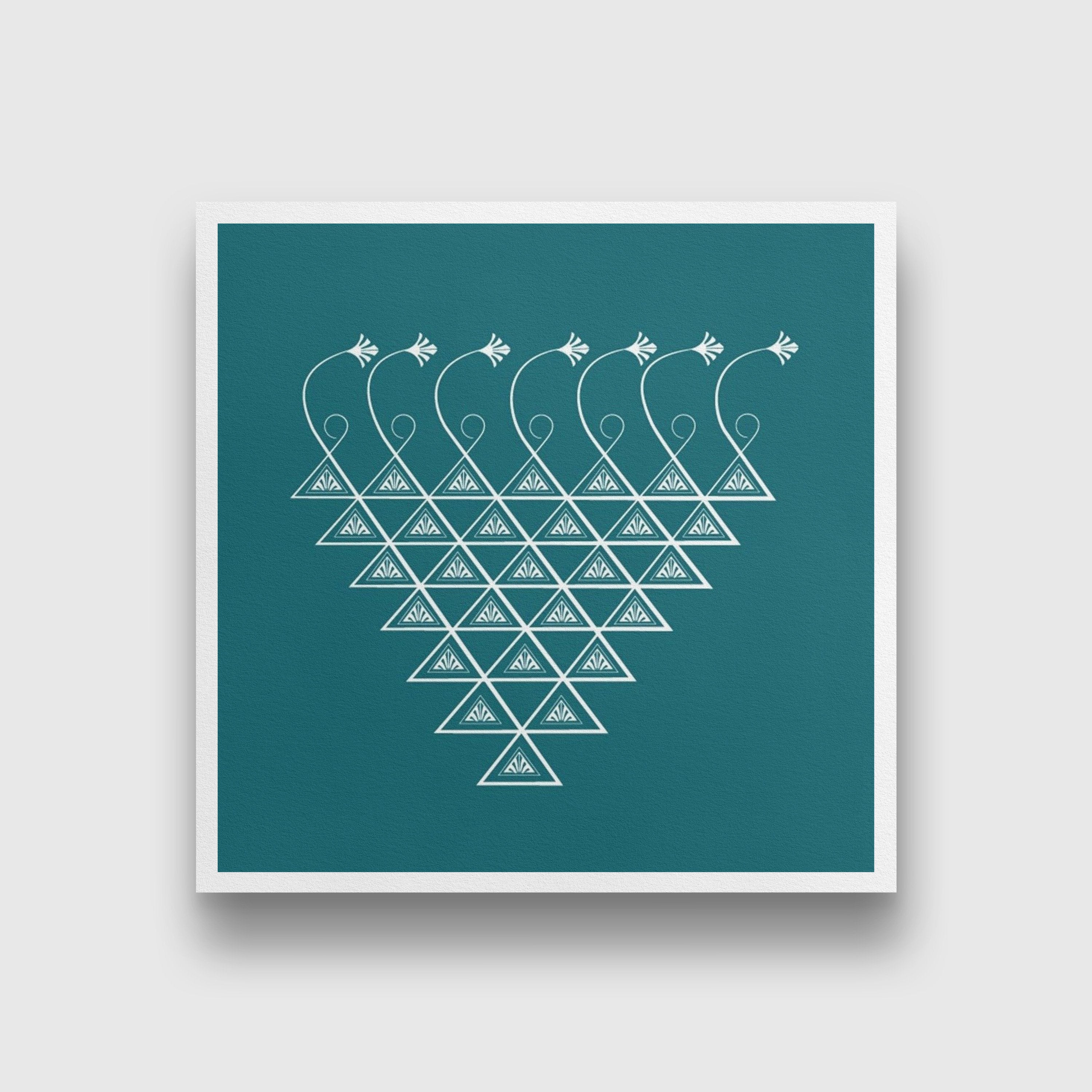 Saraswati Yantra 2 Painting - Meri Deewar 1 : 1 Square Premium Wall Art Canvas by MeriDeewar