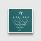 Saraswati Yantra Painting 1 : 1 Square Premium Wall Art Canvas by MeriDeewar