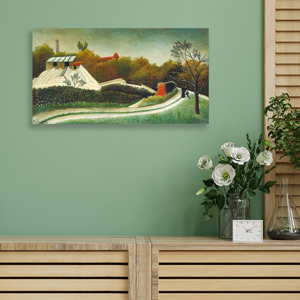 Sawmill, Outskirts of Paris painting - Meri Deewar 2 : 1 Horizontal Premium Wall Art Canvas by MeriDeewar