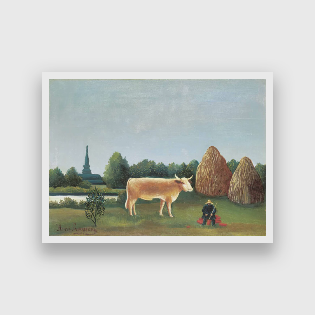 Scene in Bagneux on the Outskirts of Paris Painting 3 : 2 Horizontal Premium Wall Art Canvas by MeriDeewar