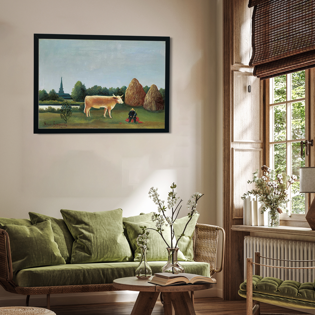 Scene in Bagneux on the Outskirts of Paris Painting 3 : 2 Horizontal Premium Wall Art Canvas by MeriDeewar
