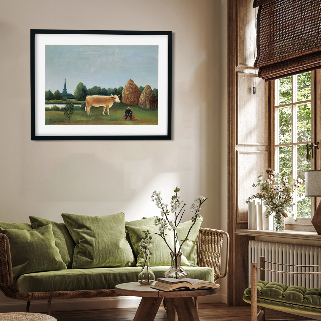 Scene in Bagneux on the Outskirts of Paris Painting 3 : 2 Horizontal Premium Wall Art Canvas by MeriDeewar