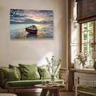 Scenic Lake View Wall Painting 3 : 2 Horizontal Premium Wall Art Canvas by MeriDeewar