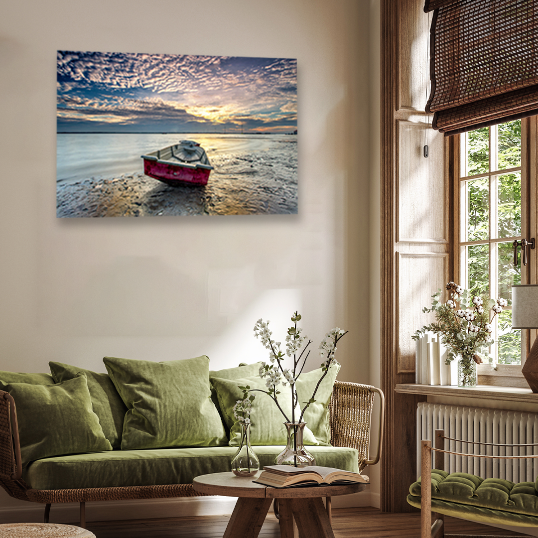 Scenic Lake View Wall Painting 3 : 2 Horizontal Premium Wall Art Canvas by MeriDeewar