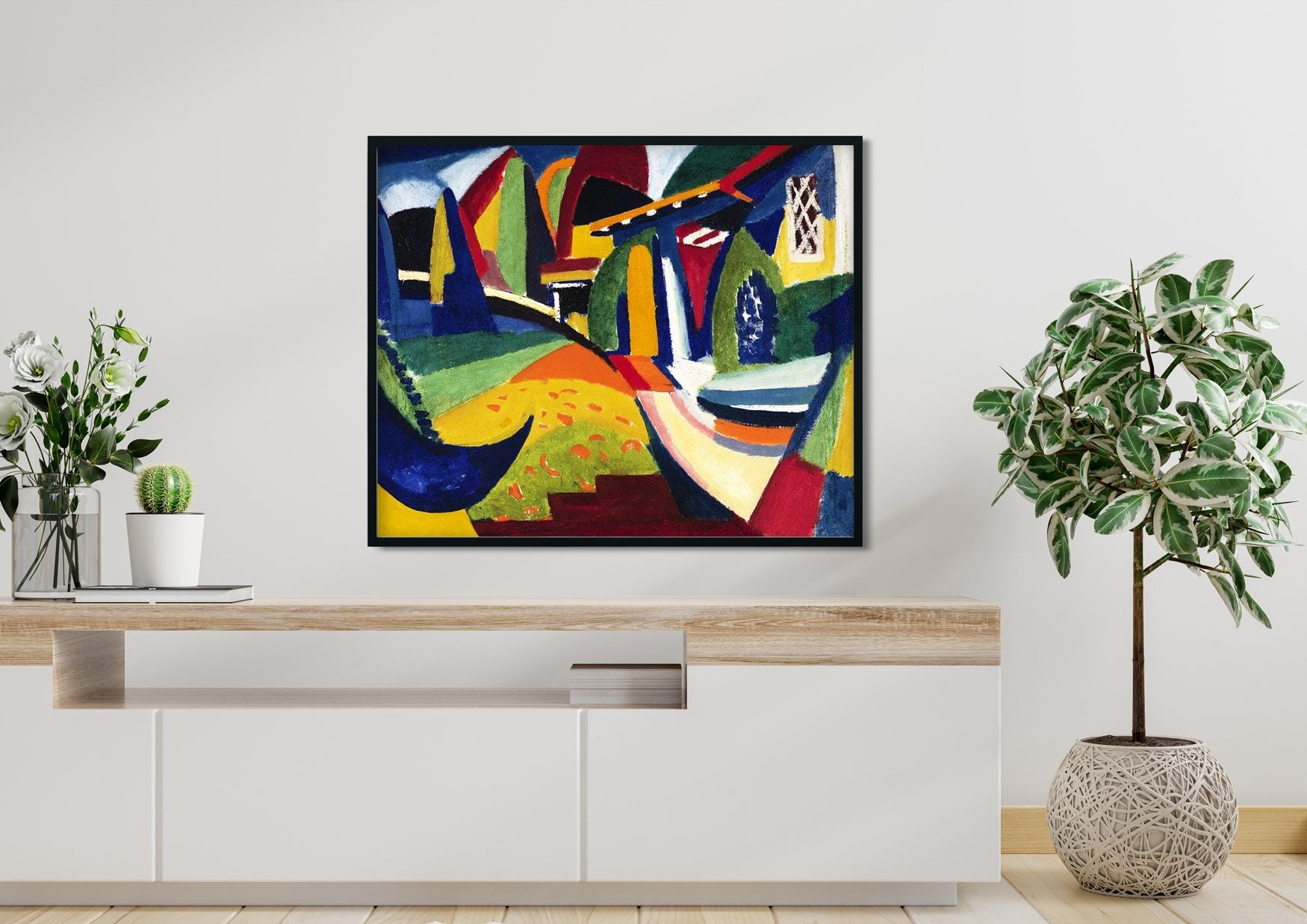 Scheherazade Henry Lyman Saÿen Painting - MeriDeewar 6 : 5 Horizontal Premium Wall Art Canvas by MeriDeewar