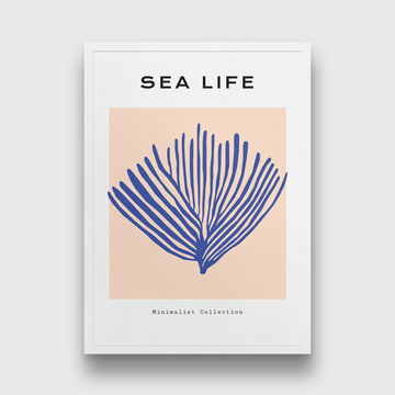Sea Life minimalistic Painting 3 : 4.2 Vertical Premium Wall Art Canvas by MeriDeewar