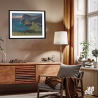 Sea Mountain Oil Painting 4 : 3 Horizontal Premium Wall Art Canvas by MeriDeewar