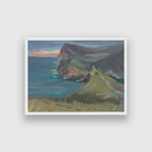 Sea Mountain Oil Painting 4 : 3 Horizontal Premium Wall Art Canvas by MeriDeewar