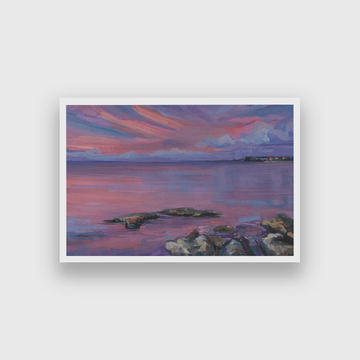 Sea Purple Painting 3 : 2 Horizontal Premium Wall Art Canvas by MeriDeewar