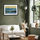 Sea Ship Waves Gouache Painting 3 : 2 Horizontal Premium Wall Art Canvas by MeriDeewar