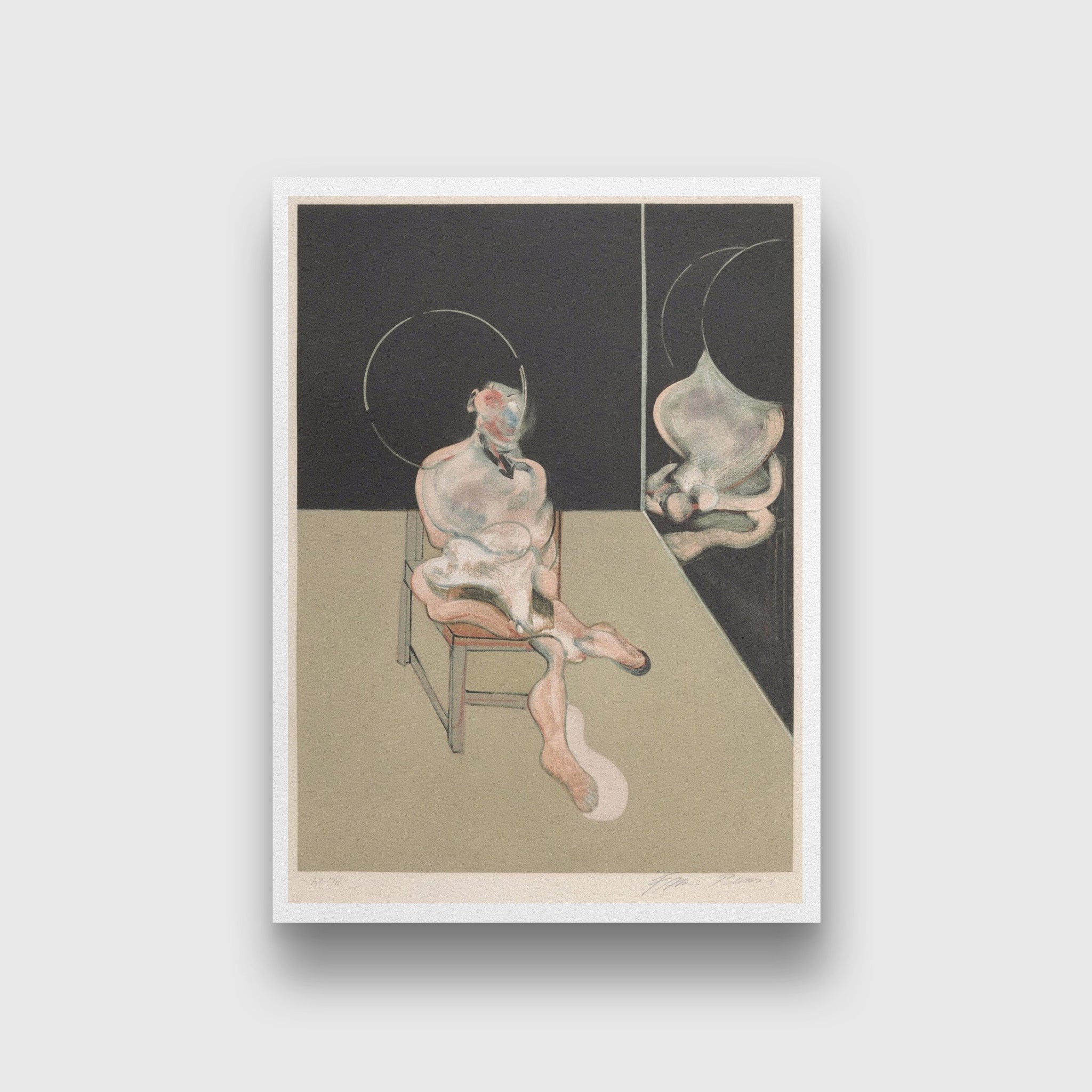 Seated Figure Painting - Meri Deewar 4 X 5.5 Vertical Premium Wall Art Canvas by MeriDeewar