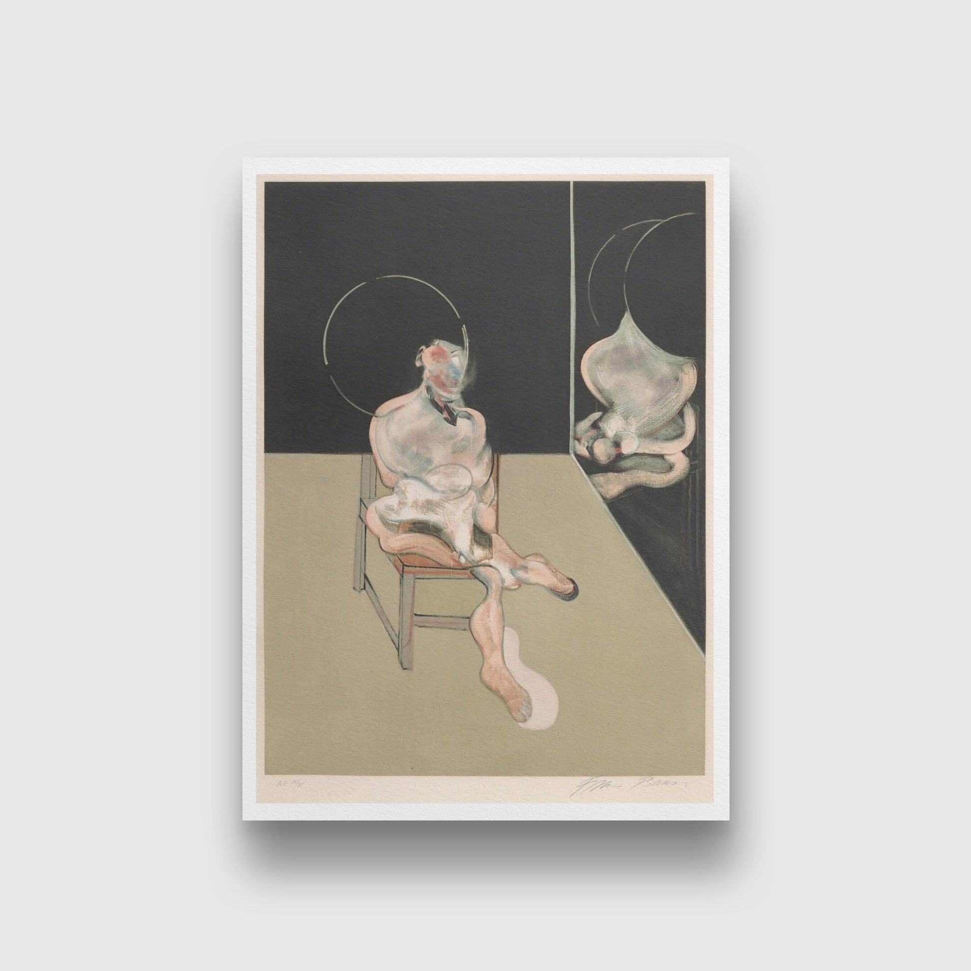 Seated Figure Painting - Meri Deewar 4 X 5.5 Vertical Premium Wall Art Canvas by MeriDeewar
