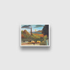 Seine and Eiffel-tower in the sunset 4 : 3 Horizontal Premium Wall Art Canvas by MeriDeewar