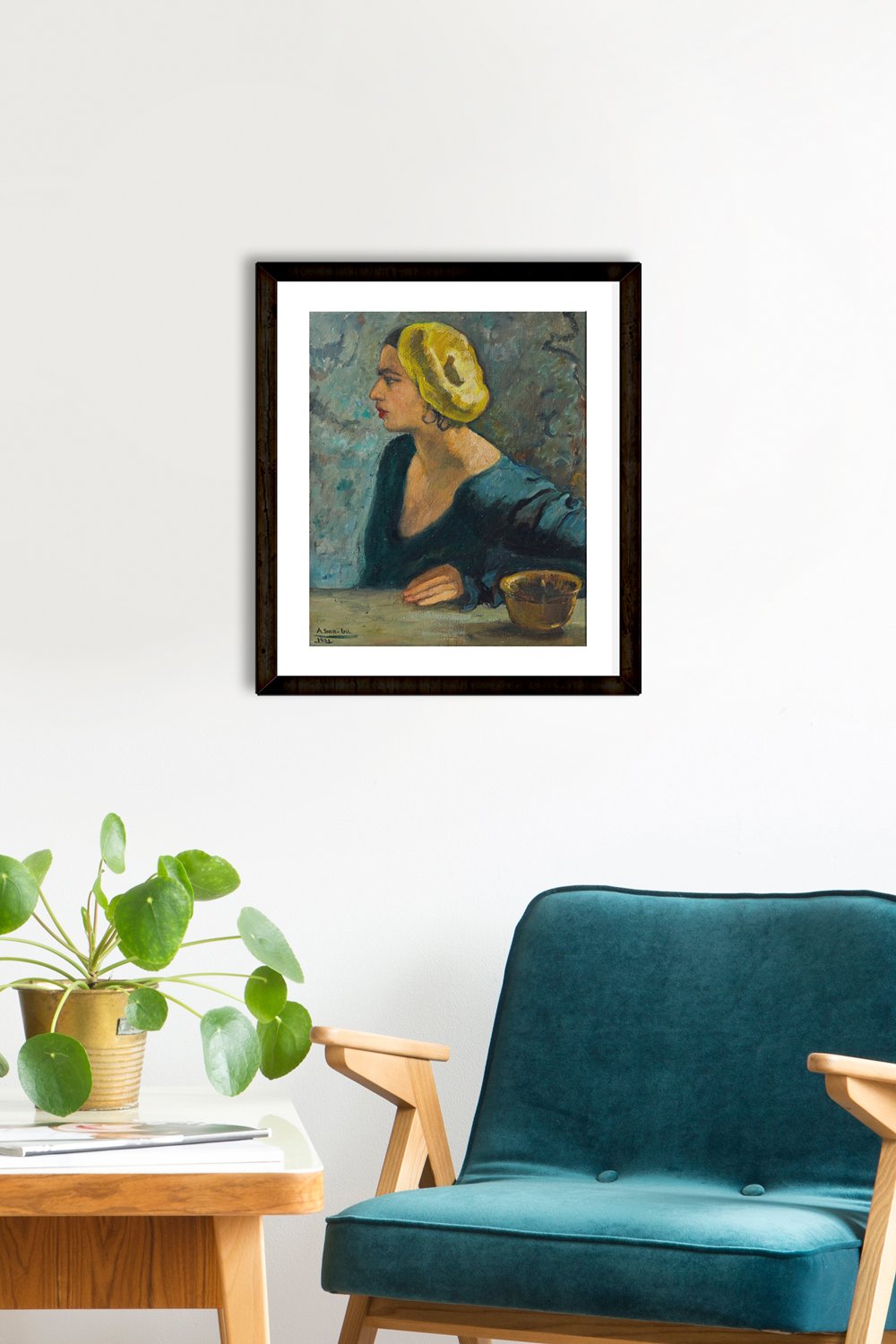 Self Portrait 1931 Painting - Meri Deewar 4 :5 Vertical Premium Wall Art Canvas by MeriDeewar
