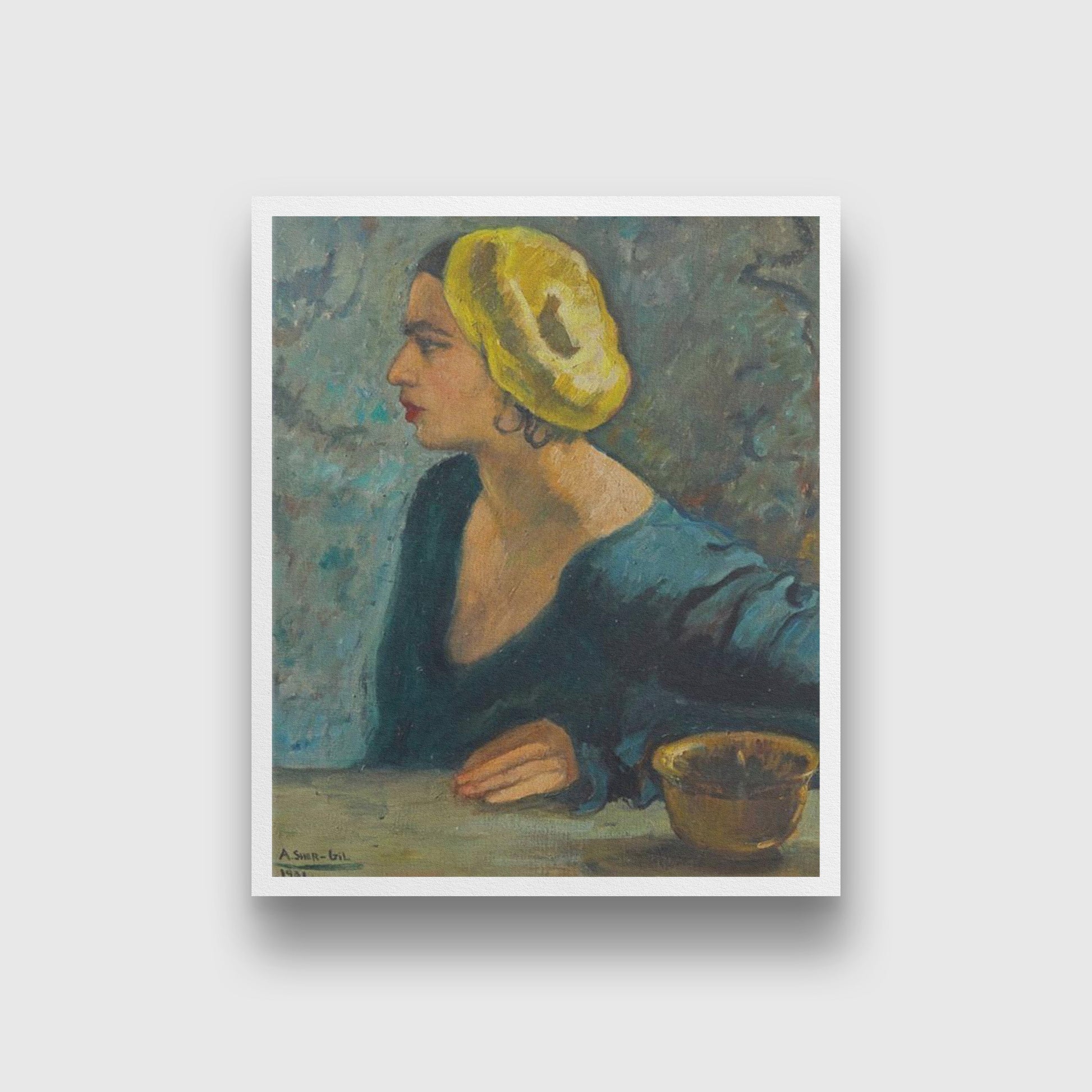 Self Portrait 1931 Painting - Meri Deewar 4 :5 Vertical Premium Wall Art Canvas by MeriDeewar