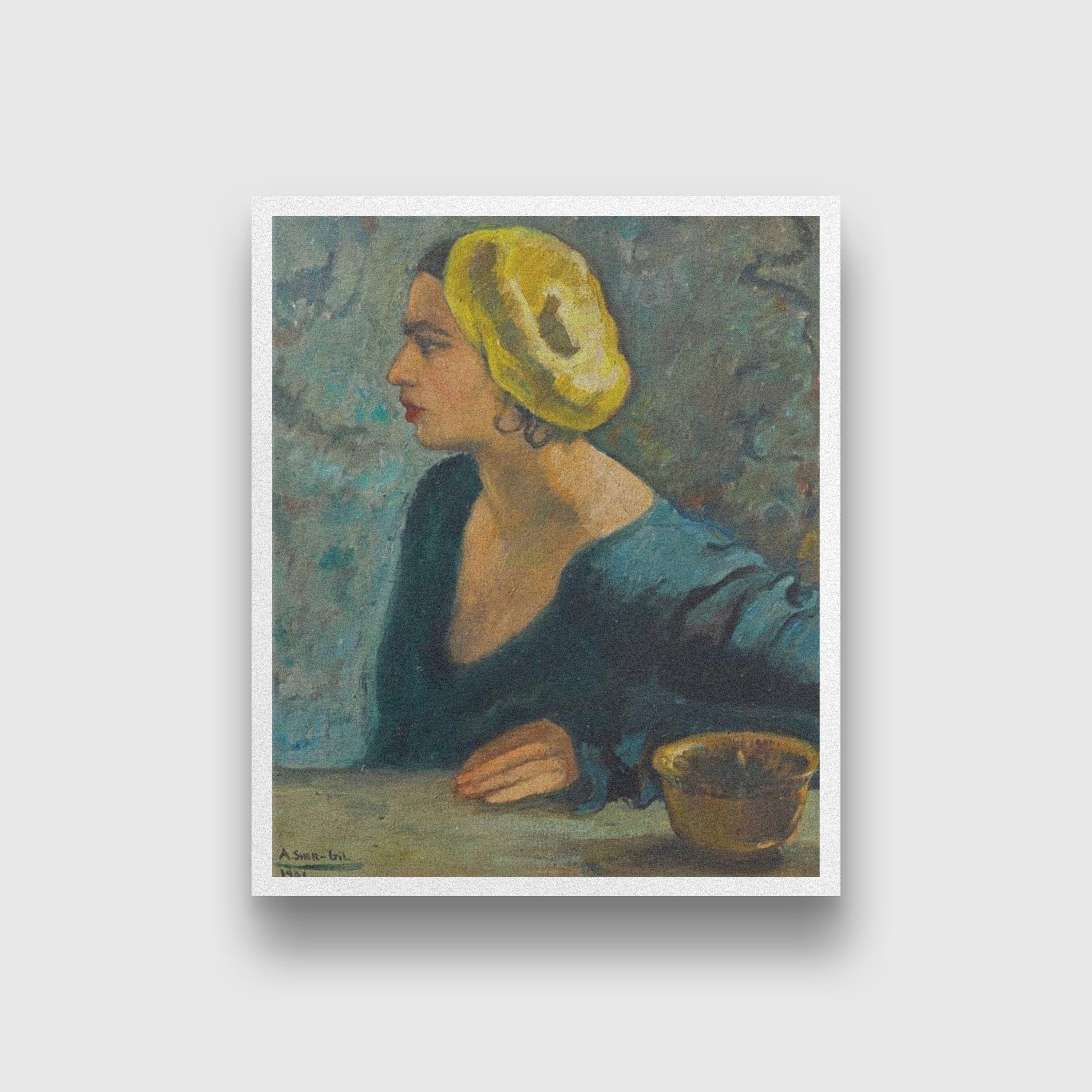Self Portrait 1931 Painting - Meri Deewar 4 :5 Vertical Premium Wall Art Canvas by MeriDeewar