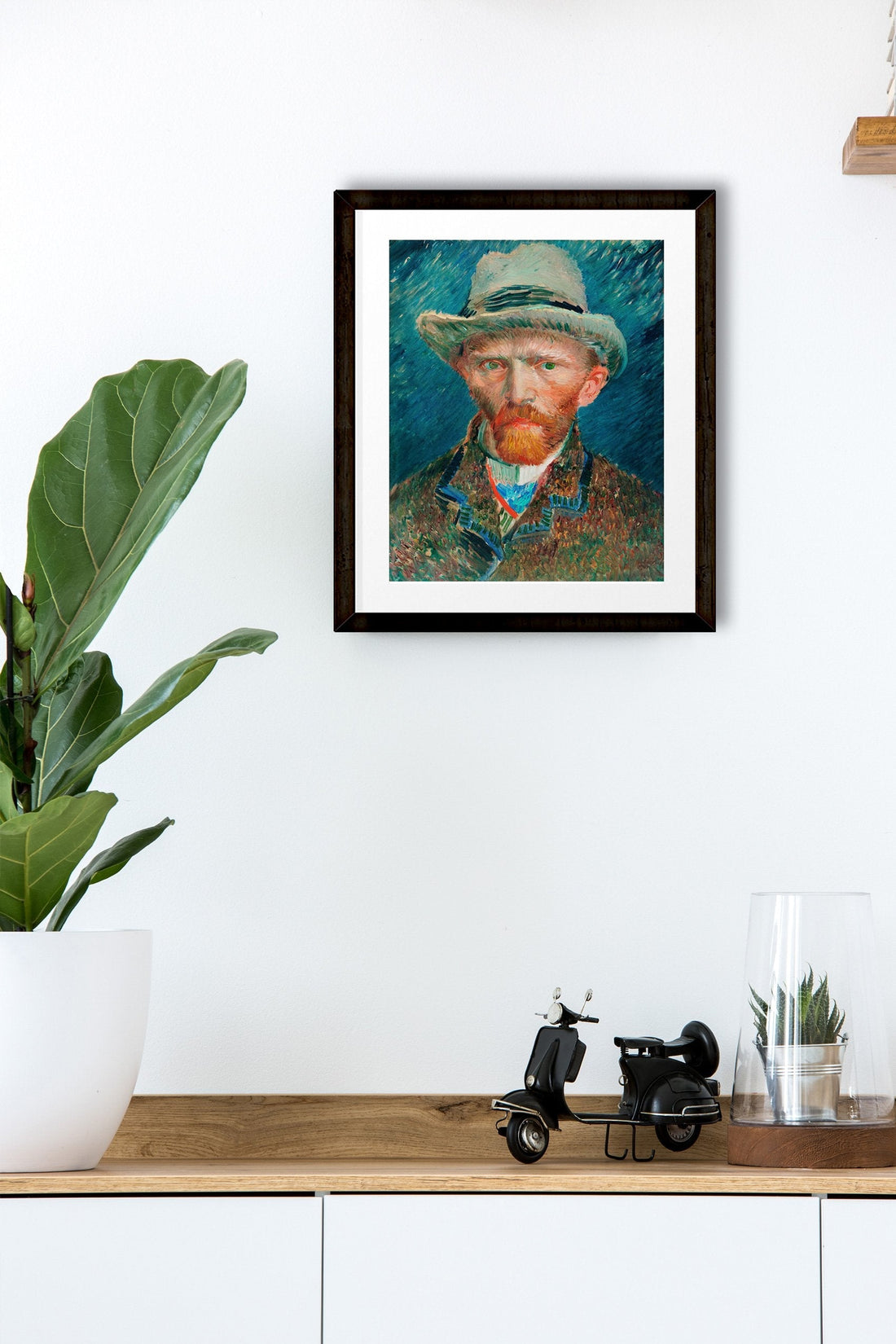 Van Gogh Self Portrait Painting for Living Room | Famous Artist Wall Art | MeriDeewar 3 : 4 Vertical Premium Wall Art Canvas by MeriDeewar