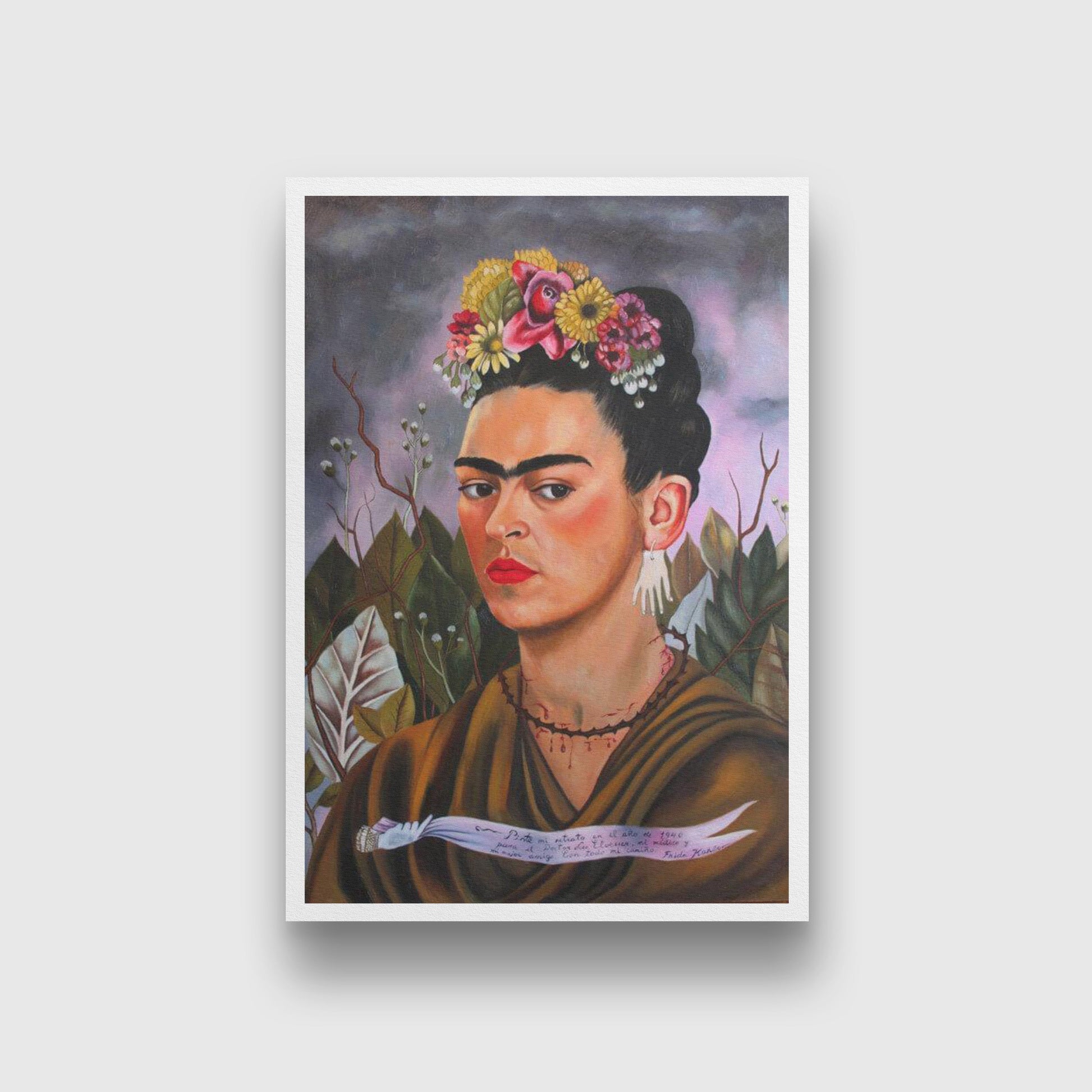 Self-Portrait Dedicated to Dr Eloesser Painting - Meri Deewar 2 : 3 Vertical Premium Wall Art Canvas by MeriDeewar