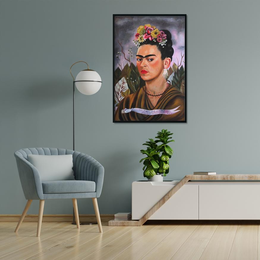 Self-Portrait Dedicated to Dr Eloesser Painting - Meri Deewar 2 : 3 Vertical Premium Wall Art Canvas by MeriDeewar