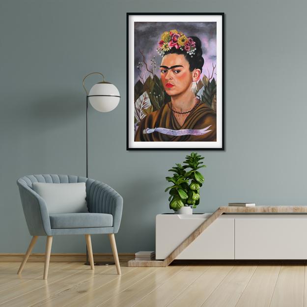 Self-Portrait Dedicated to Dr Eloesser Painting - Meri Deewar 2 : 3 Vertical Premium Wall Art Canvas by MeriDeewar