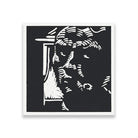 Self portrait Reijer Stolk Painting - Meri Deewar 1 : 1 Square Premium Wall Art Canvas by MeriDeewar
