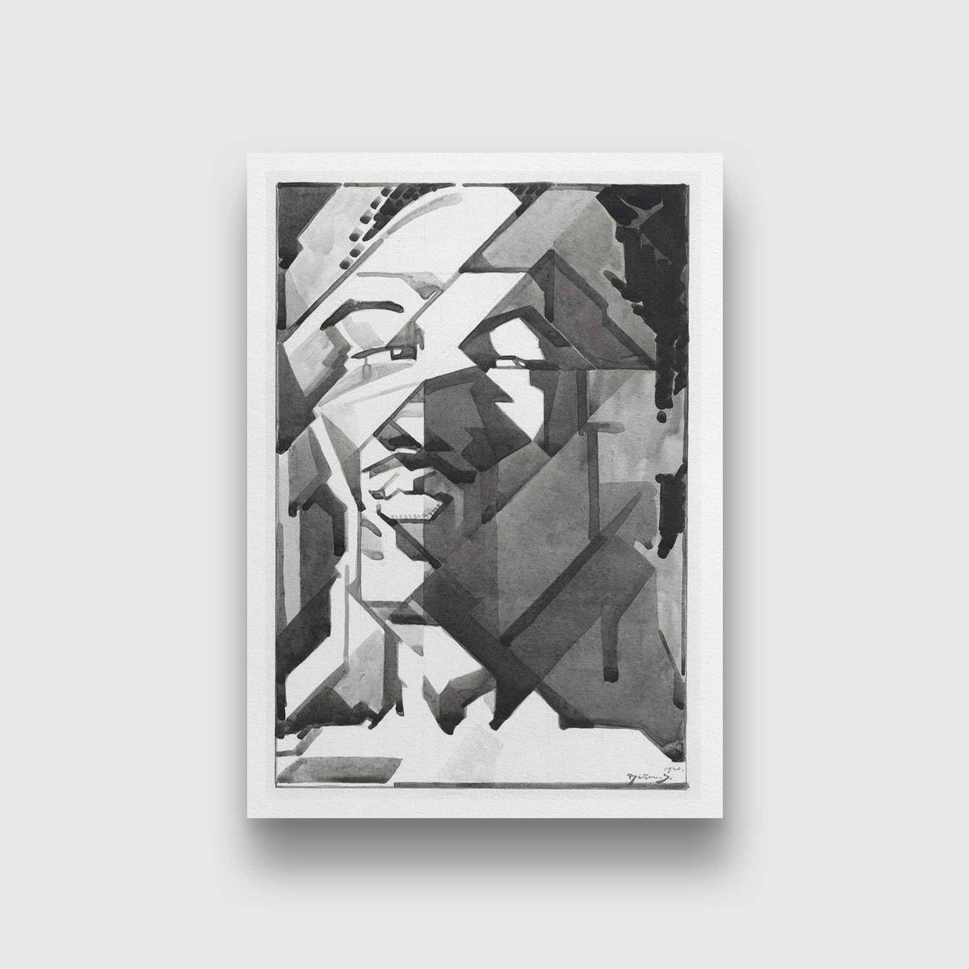 Self-portrait Reijer Stolk Painting - Meri Deewar 2 : 3 Vertical Premium Wall Art Canvas by MeriDeewar