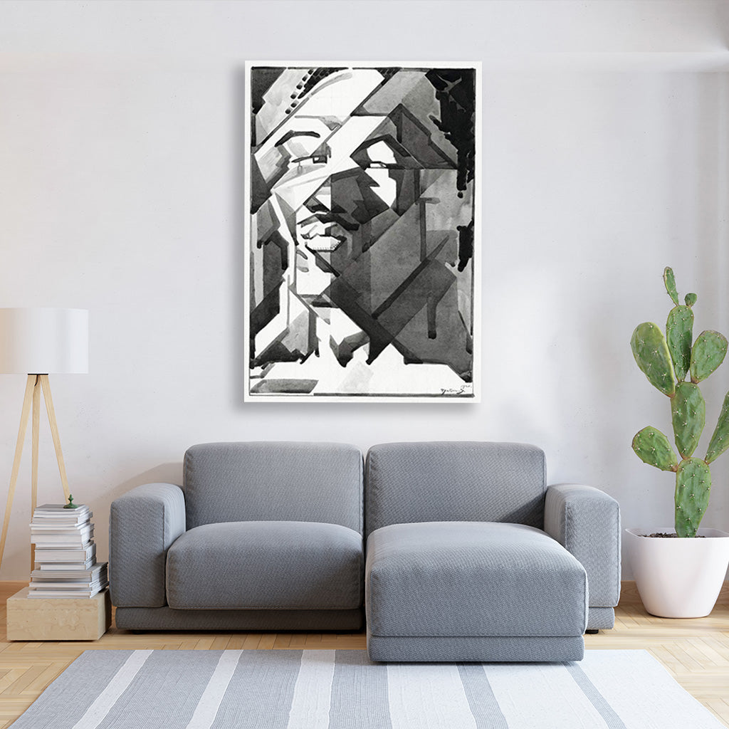 Self-portrait Reijer Stolk Painting - Meri Deewar 2 : 3 Vertical Premium Wall Art Canvas by MeriDeewar
