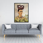 Self Portrait with Braided Hair Painting - Meri Deewar 4 X 5.5 Vertical Premium Wall Art Canvas by MeriDeewar