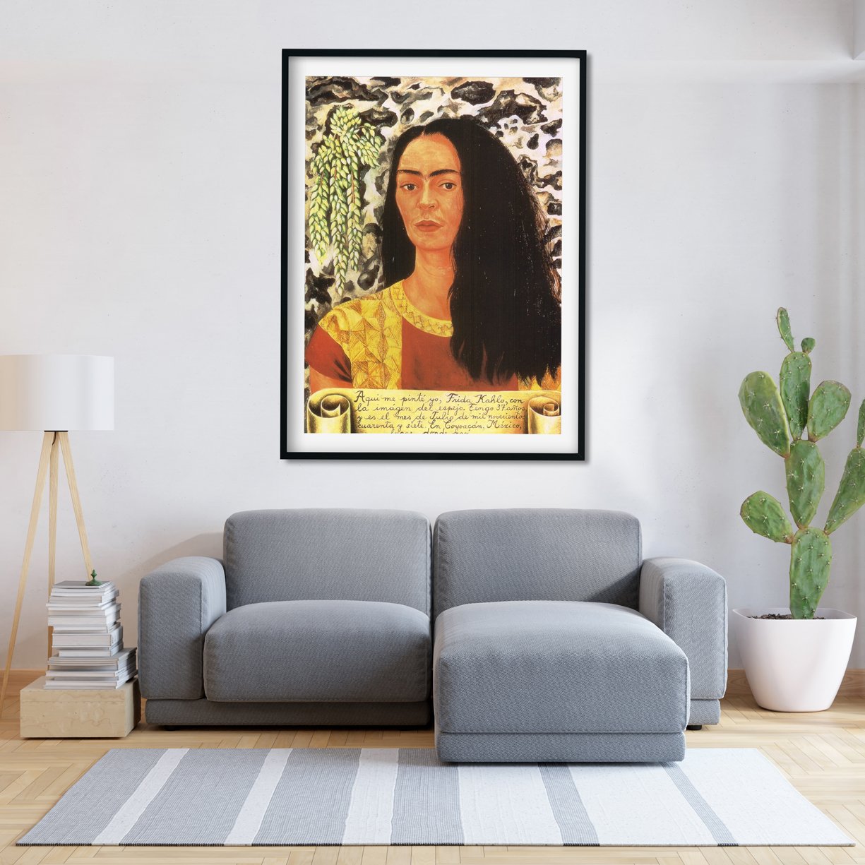 Self Portrait with Loose Hair Painting - Meri Deewar 4 X 5.5 Vertical Premium Wall Art Canvas by MeriDeewar