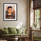 Self Portrait with Monkey Painting 3 : 4.2 Vertical Premium Wall Art Canvas by MeriDeewar