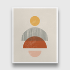 Semi circle geometric Painting 3 : 4 Vertical Premium Wall Art Canvas by MeriDeewar