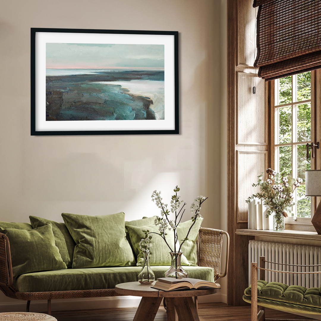 Serene Contemporary   Art Wall Painting 3 : 2 Horizontal Premium Wall Art Canvas by MeriDeewar