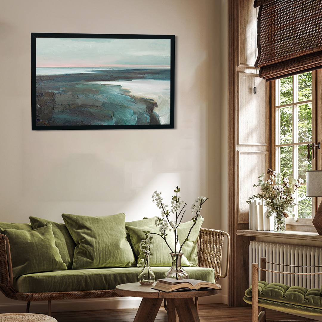 Serene Contemporary   Art Wall Painting 3 : 2 Horizontal Premium Wall Art Canvas by MeriDeewar