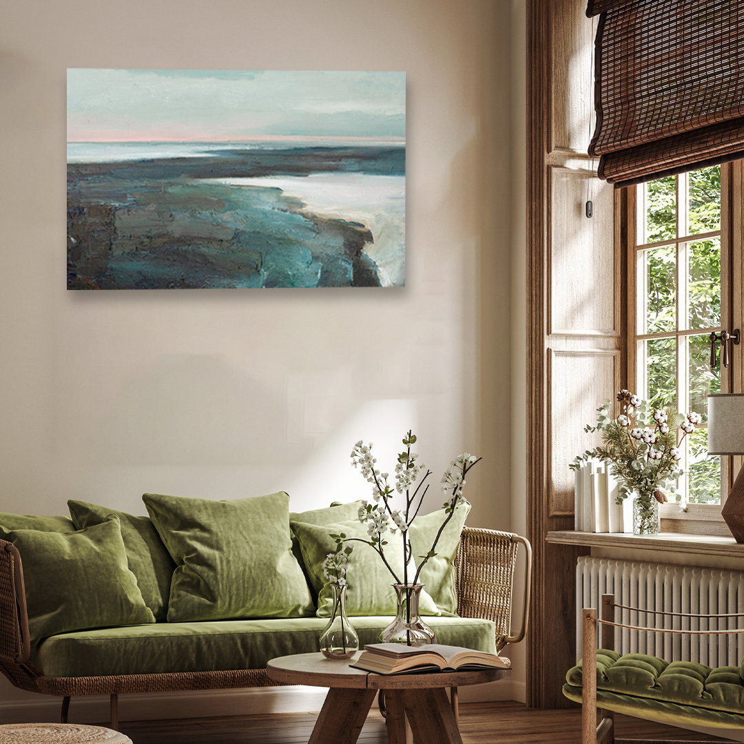 Serene Contemporary   Art Wall Painting 3 : 2 Horizontal Premium Wall Art Canvas by MeriDeewar