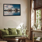 Serenity of the Skyscrapers Painting 3 : 2 Horizontal Premium Wall Art Canvas by MeriDeewar
