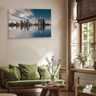 Serenity of the Skyscrapers Painting 3 : 2 Horizontal Premium Wall Art Canvas by MeriDeewar