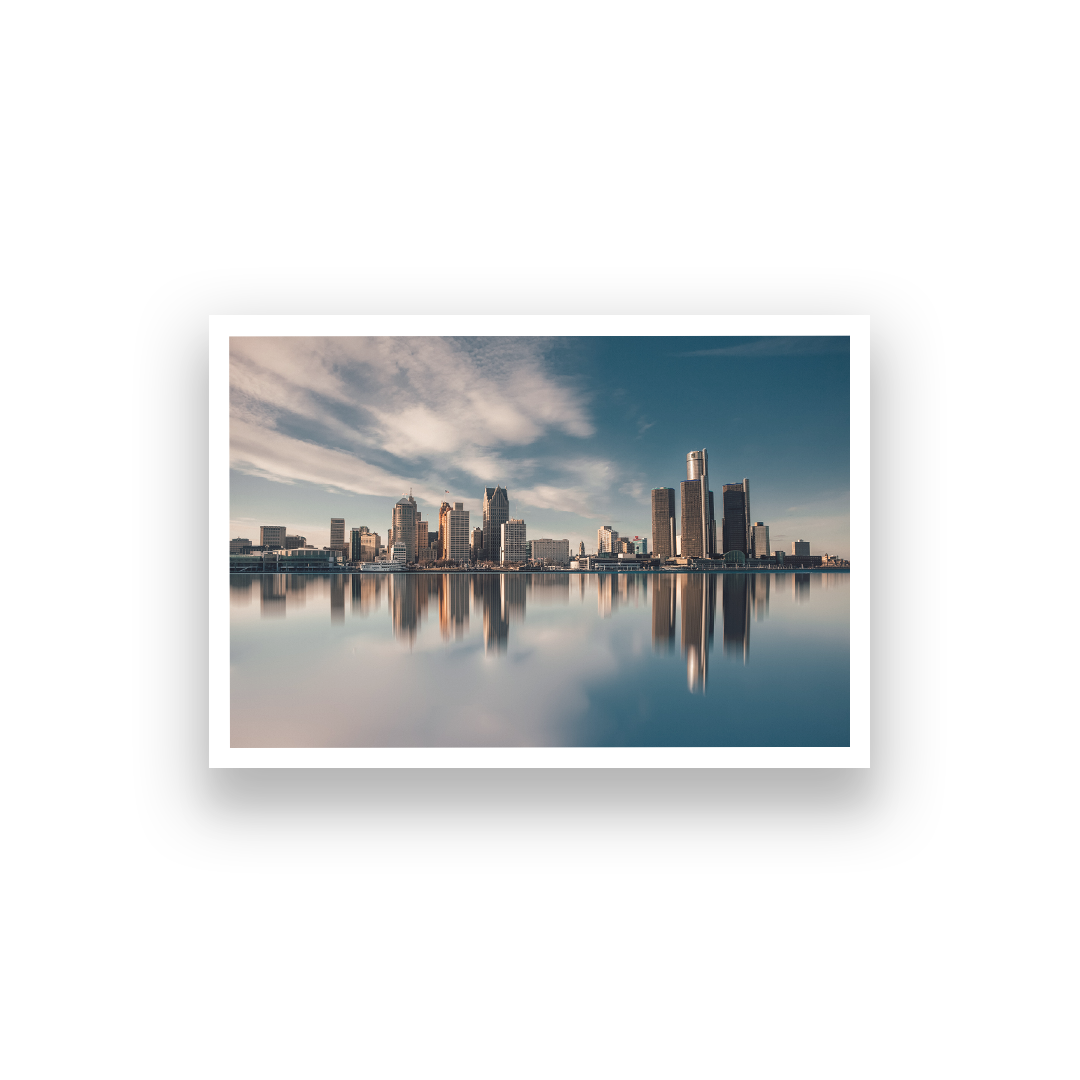 Serenity of the Skyscrapers Painting 3 : 2 Horizontal Premium Wall Art Canvas by MeriDeewar