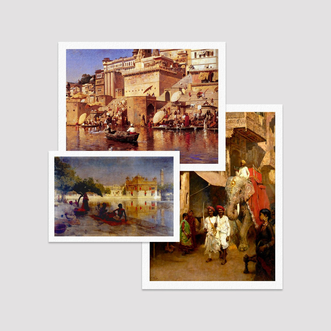 Set of 3 Print by EDWIN_LORD_WEEKS Deals Premium Wall Art Canvas by MeriDeewar