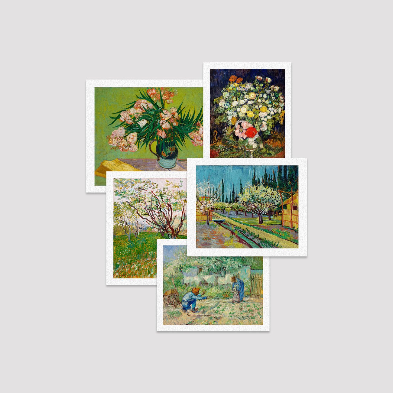 Set of 5 Print by Van Gogh Deals Premium Wall Art Canvas by MeriDeewar