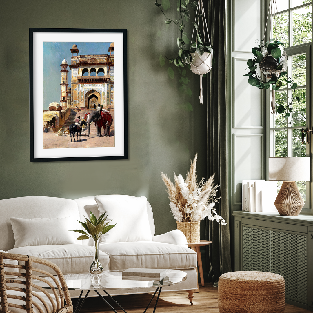 Shahi Jama Masjid Painting 2 : 3 Vertical Premium Wall Art Canvas by MeriDeewar
