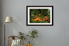 Shakuntala in Garden, by Raja Ravi Varma Painting - Meri Deewar 3 : 2 Horizontal Premium Wall Art Canvas by MeriDeewar