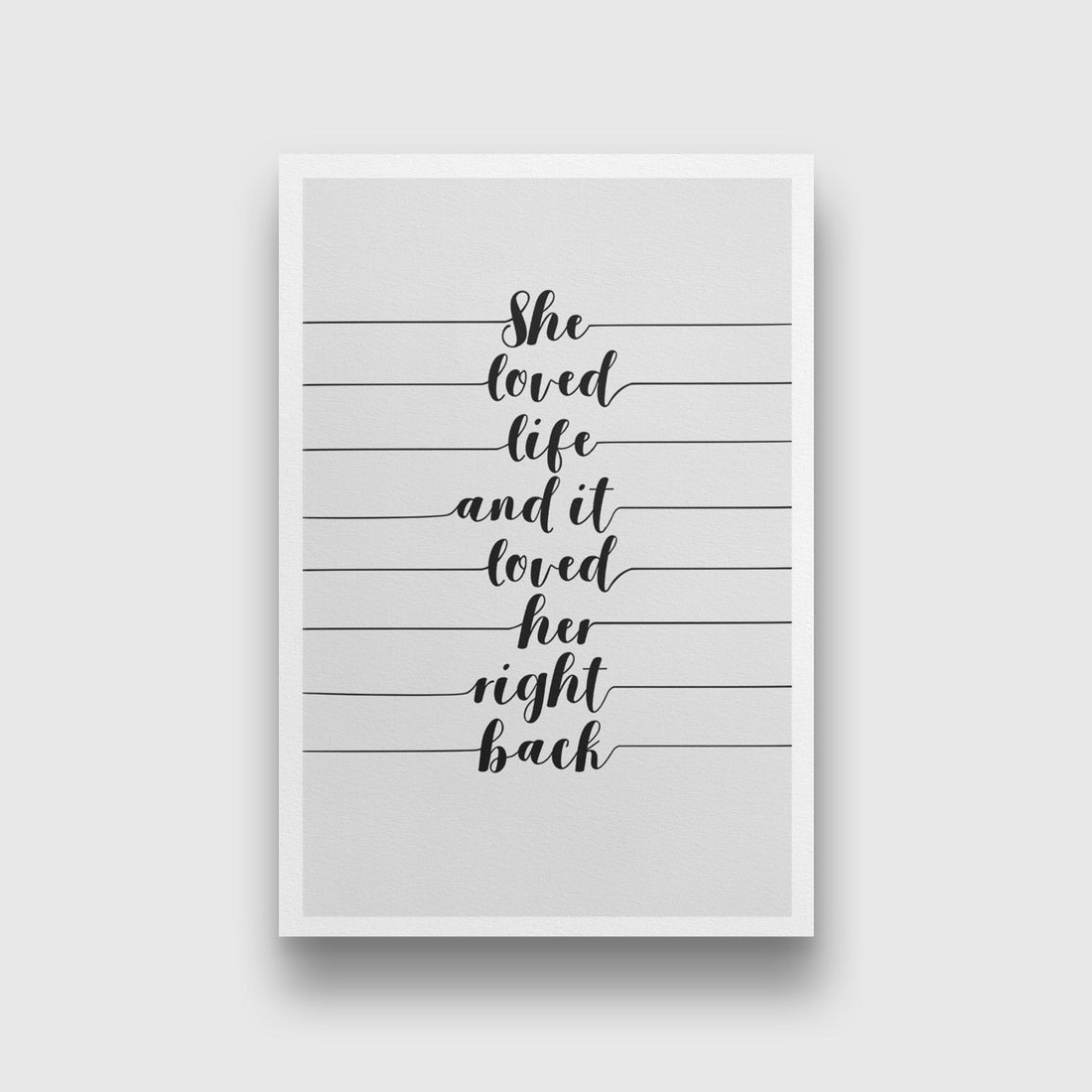 She Loved Life Art Painting - Meri Deewar 2 : 3 Vertical Premium Wall Art Canvas by MeriDeewar