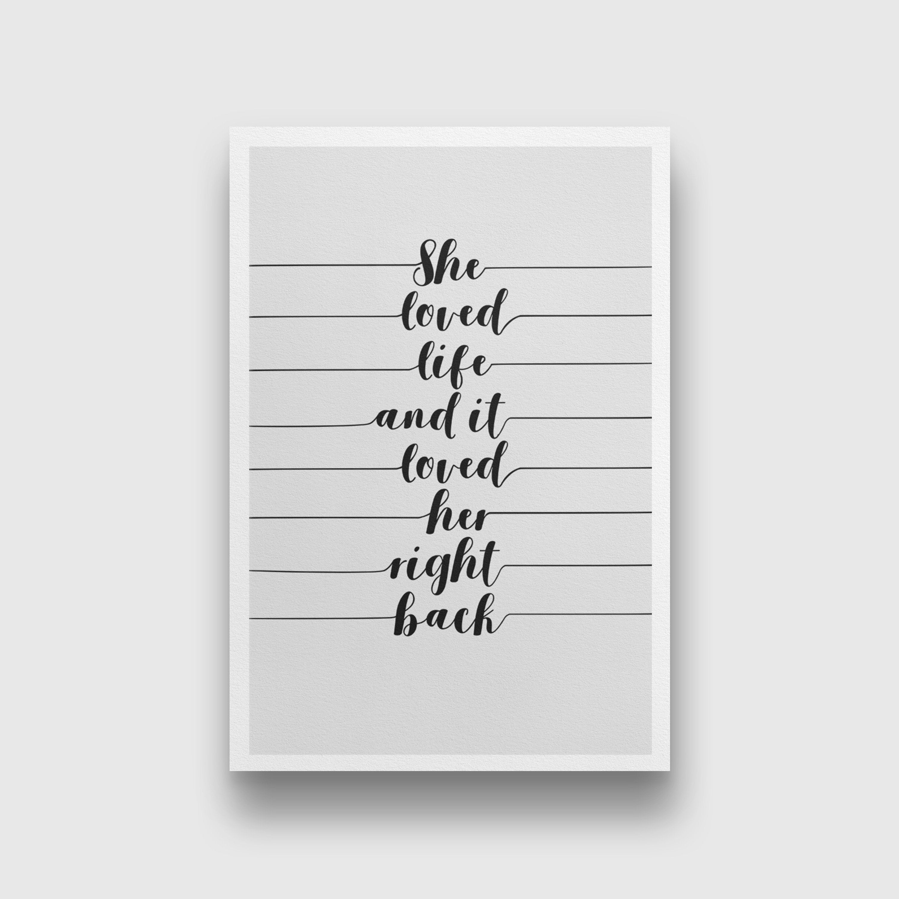 She Loved Life Art Painting - Meri Deewar 2 : 3 Vertical Premium Wall Art Canvas by MeriDeewar