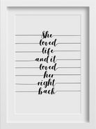 She Loved Life Art Painting - Meri Deewar 2 : 3 Vertical Premium Wall Art Canvas by MeriDeewar