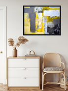 Sheds Of Yellow & Abstract Paintings 4 : 3 Horizontal Premium Wall Art Canvas by MeriDeewar