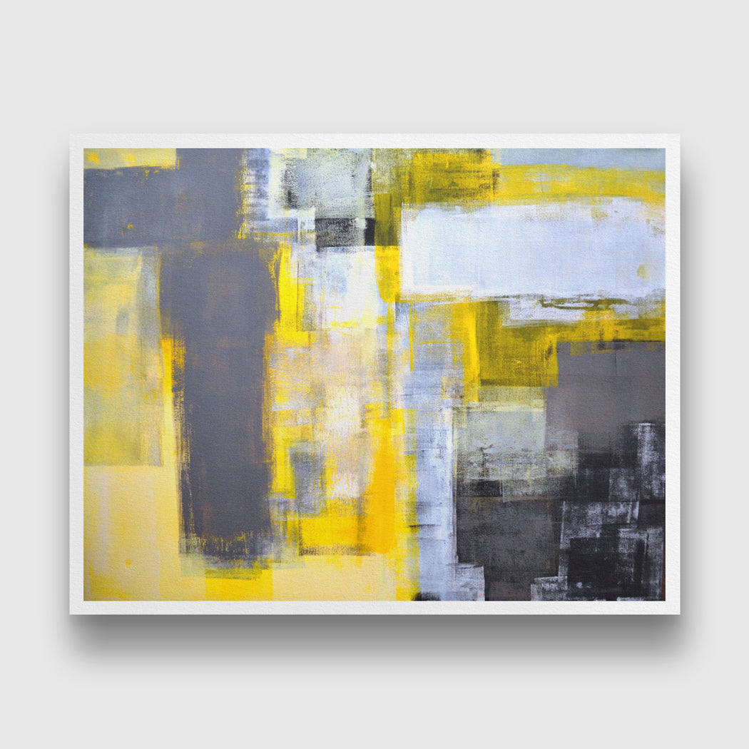 Sheds Of Yellow & Abstract Paintings 4 : 3 Horizontal Premium Wall Art Canvas by MeriDeewar