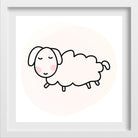 Sheep Painting - Meri Deewar 1 : 1 Square Premium Wall Art Canvas by MeriDeewar