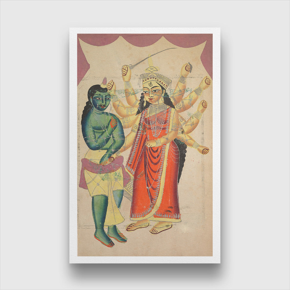 Sheetaladevi Painting 2 : 3 Vertical Premium Wall Art Canvas by MeriDeewar