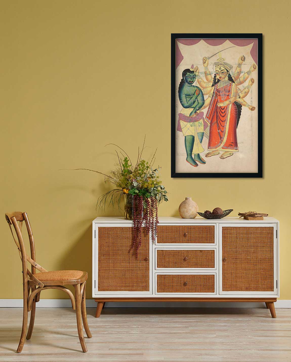 Sheetaladevi Painting 2 : 3 Vertical Premium Wall Art Canvas by MeriDeewar