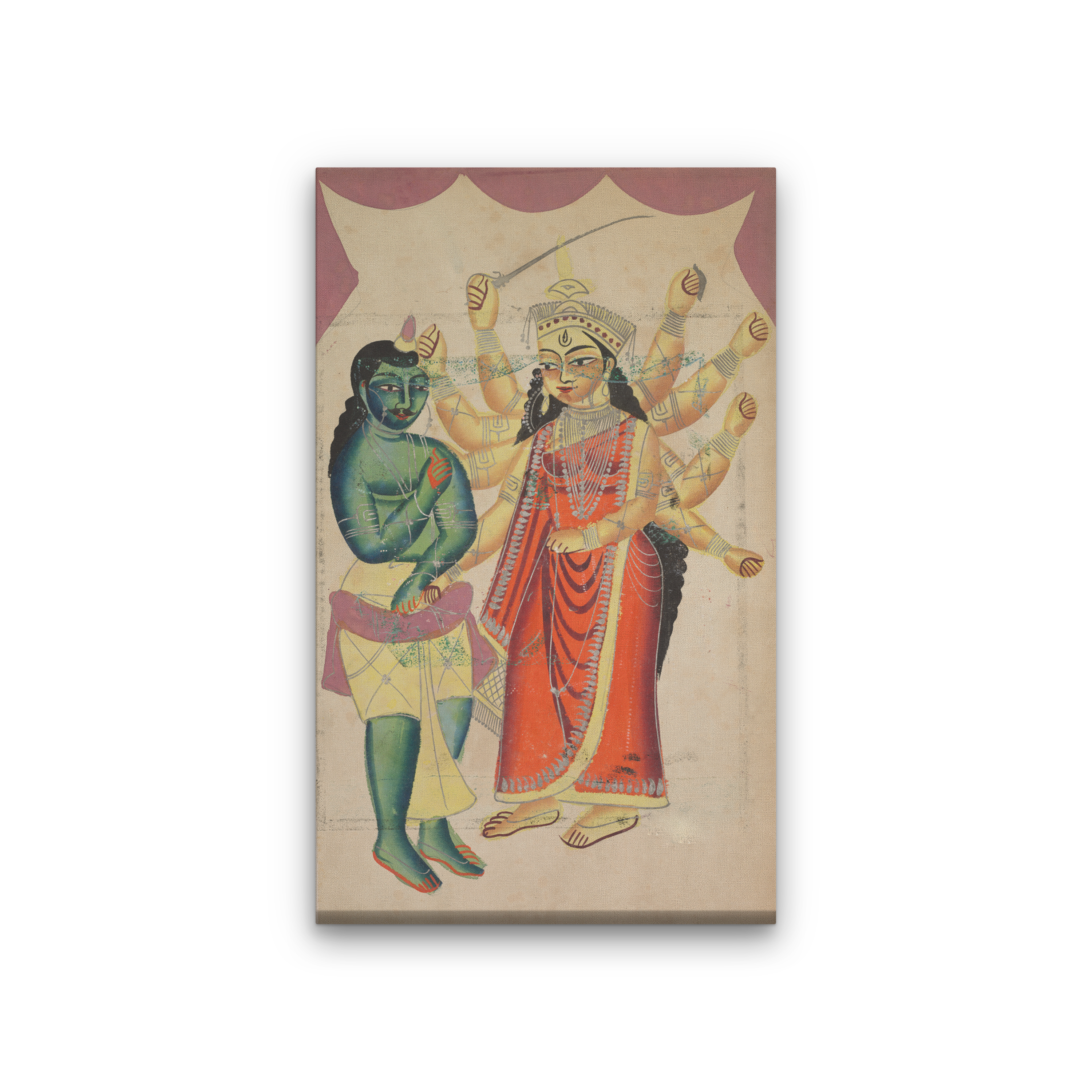 Sheetaladevi Painting 2 : 3 Vertical Premium Wall Art Canvas by MeriDeewar